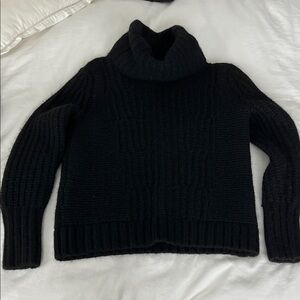 Cozy Black Turtleneck Sweater Size Small